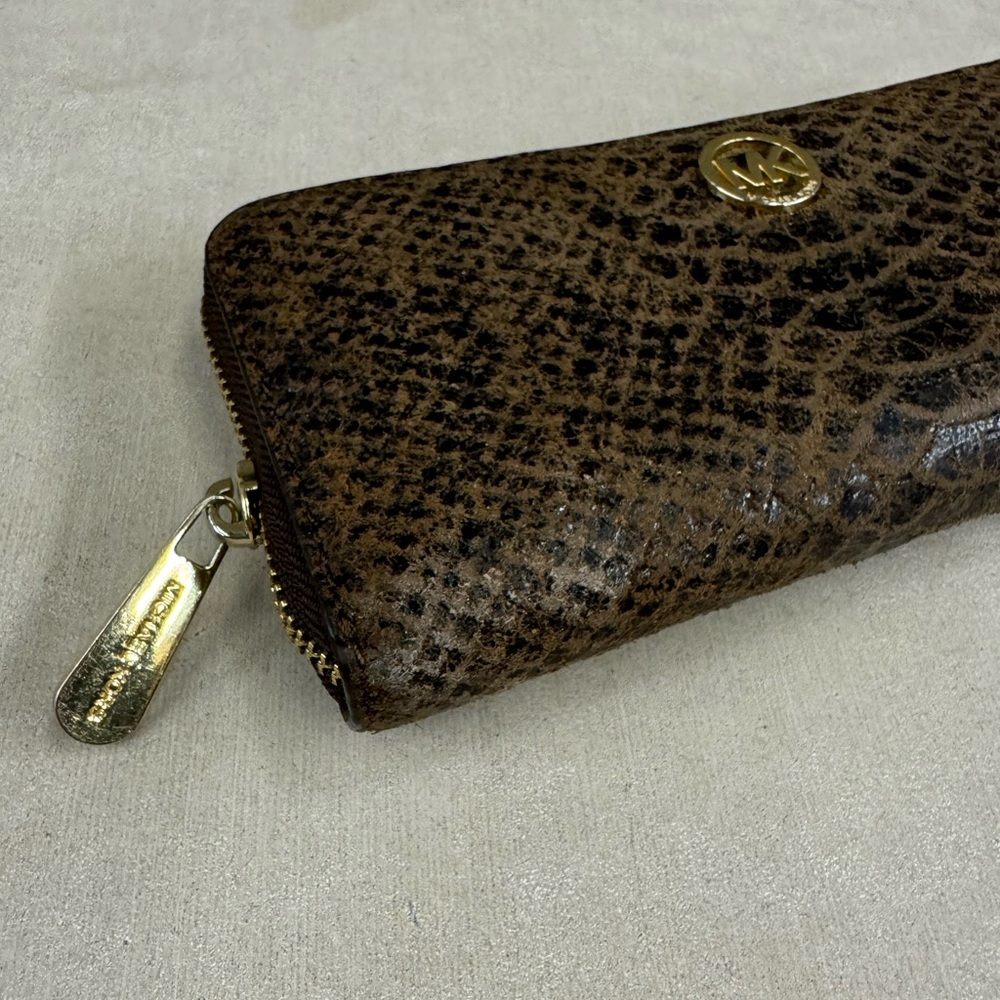 Michael Kors | Brown Python Embossed Genuine Leat… - image 4